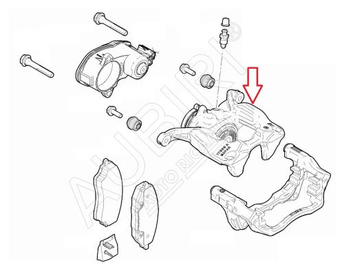 Bremssattel Fiat Ducato ab 2021 hinten links, ohne Halter