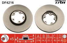 Bremsscheibe Ford Transit 2000-2006 vorne, 276 mm, FWD (1)