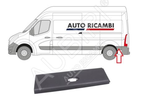 Rammschutzleiste Renault Master ab 2010 links, hinter dem Hinterrad, für Positionslicht