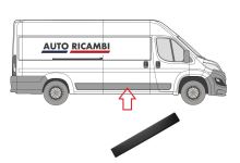 Rammschutzleiste Fiat Ducato ab 2014 rechts, Schiebetür Schwarz (1)