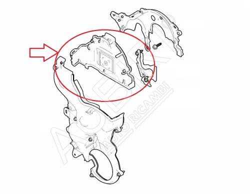 Zahnriemenabdeckung Citroën Jumpy, Berlingo ab 2007 1.6 HDi/BlueHDi oben