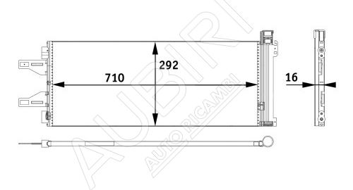 Klimakondensator Fiat Ducato ab 2006 2.0/2.2/2.3/3.0 (710x292x16)