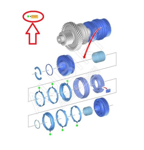 Synchronring 3/4., 5/6. und Rückwärtsgang Ford Transit ab 2006