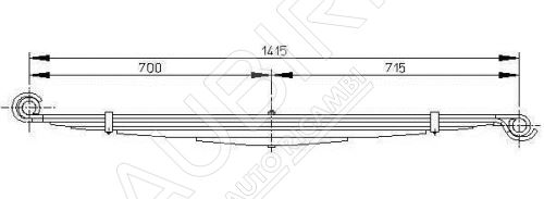 Blattfeder Iveco Daily ab 2000 65C/70C hinten 7-Blatt