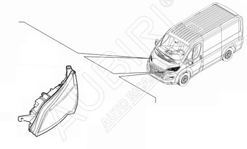 Scheinwerfer vorne Fiat Ducato, Jumper, Boxer ab 2021 links, FullLED, Schwarz