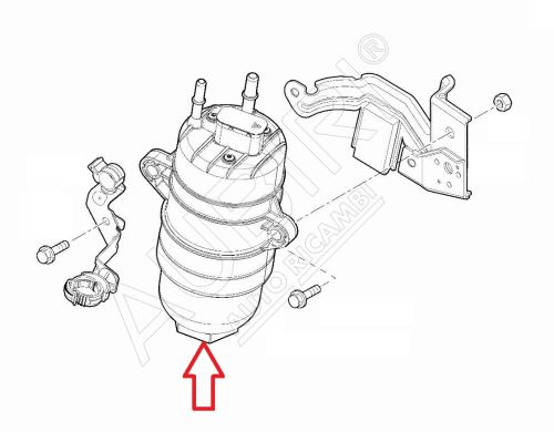 Kraftstofffilter Fiat Ducato ab 2020 2.2D komplett mit gehäuse