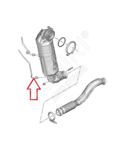 Differenzdrucksensorrohr Citroën Berlingo, Partner ab 2018 1.2 PureTech -untere