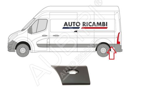 Rammschutzleiste Renault Master ab 2010 links, hinter dem Hinterrad für Haustür