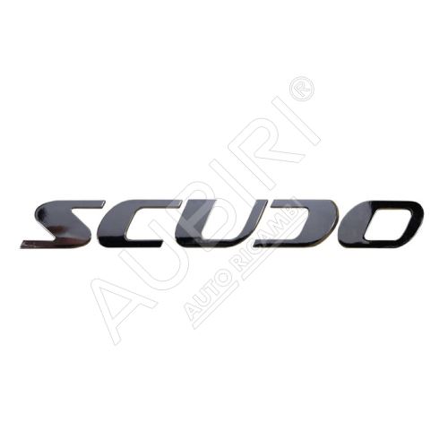 Schriftzug, Emblem "Scudo" Fiat Scudo ab 2007 hinten