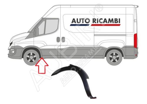 Rammschutzleiste Iveco Daily ab 2014 links, Kotflügelleiste