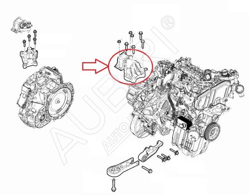 Motorlager Fiat Ducato ab 2021 2.2D links, 117/130KW