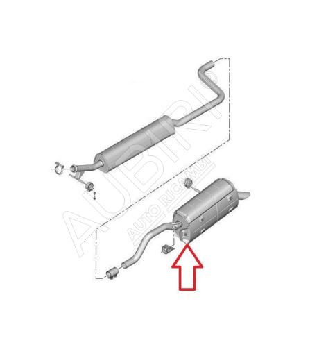 Endschalldämpfer Citroën Berlingo, Partner ab 2018 1.2 PureTech middle, Radstand 2975