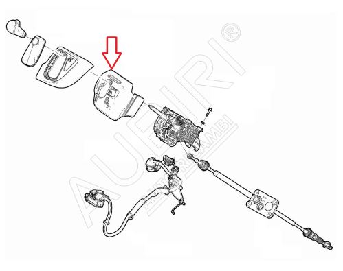 Schalldämmung des Schalthebels Fiat Ducato ab 2021 Automatikgetriebe