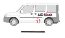 Rammschutzleiste Fiat Doblo 2000-2005 links, Hecktür, Schwarz Rammschutzleiste Fiat Doblo 2000-2005 links, Hecktür, Schwarz