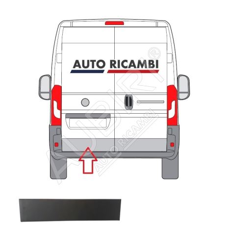 Rammschutzleiste Fiat Ducato ab 2014 Hecktür, links, Schwarz