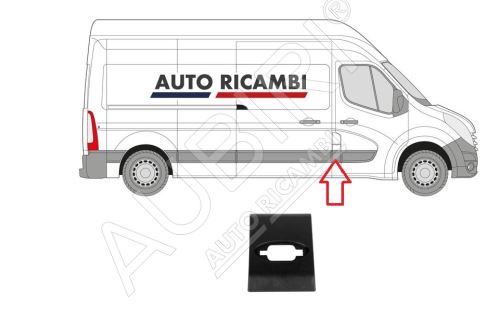 Rammschutzleiste Renault Master ab 2010 rechts, hinter der Haustür, B-Säule