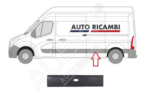 Rammschutzleiste Renault Master ab 2010 links, hinter der Schiebetür, für Positionslicht