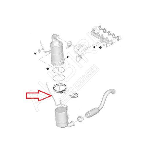 Differenzdrucksensorrohr DPF Citroën Berlingo, Partner 2008-2016 1.6 HDi unten