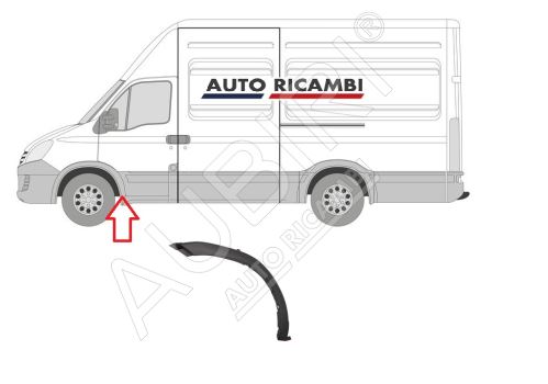 Rammschutzleiste Iveco Daily 2006-2011 35S/35C/50C links, Kotflügelleiste