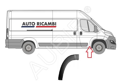 Rammschutzleiste Fiat Ducato ab 2014 rechts, Vorderradstreifen