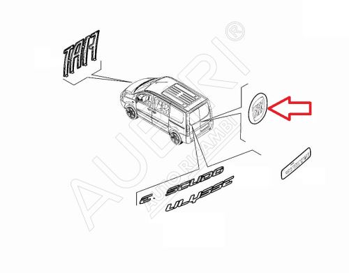 Schriftzug, Emblem "FIAT" Fiat Scudo ab 2022 hinten