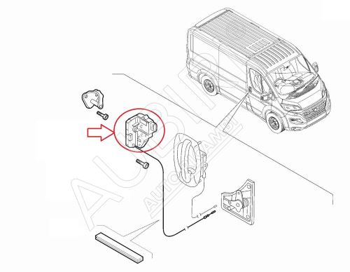 Schiebetürschloss und Öffnungsmechanismus Fiat Ducato ab 2006 Mitte, rechts