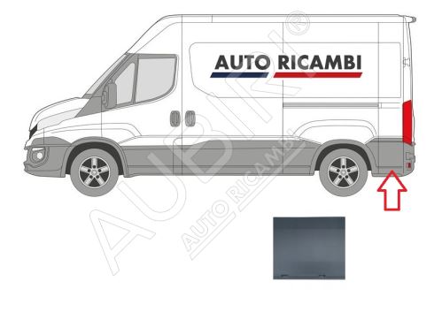 Rammschutzleiste Iveco Daily ab 2014 links, hinter dem Hinterrad