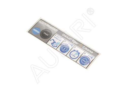 AdBlue-Etikett Fiat Ducato, Jumper, Boxer ab 2018