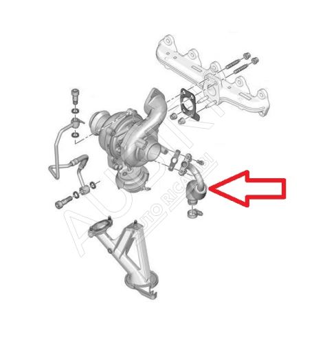 Ölablassrohr vom Turbolader Citroën Berlingo, Partner 2008-2011 1.6 HDi