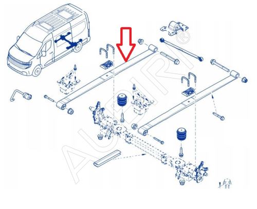 Blattfeder Renault Master IV ab 2024 hinten 1-Blatt