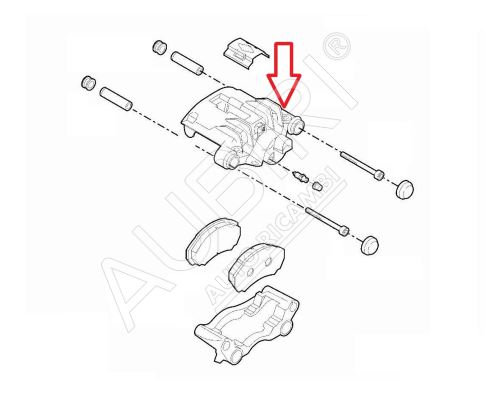 Bremssattel Fiat Ducato ab 2021 hinten links, ohne Halter