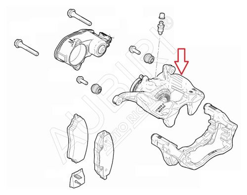 Bremssattel Fiat Ducato ab 2021 hinten links, ohne Halter