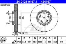 Bremsscheibe Ford Transit 2000-2006 vorne, 276 mm, FWD (1)