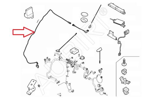 Kabel für die Antenne Fiat Ducato, Jumper, Boxer, Movano ab 2021