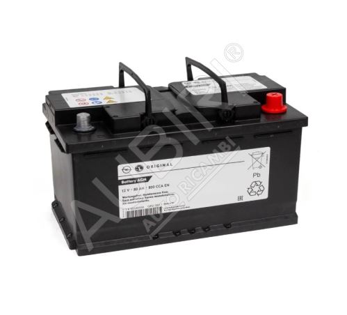 Autobatterie 12V 80Ah/800A Fiat Talento 2016-2021, L4 AGM