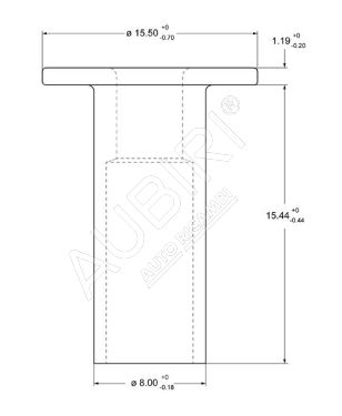 Niete, Trommelbremsbelag Iveco Eurotech 8x15 mm