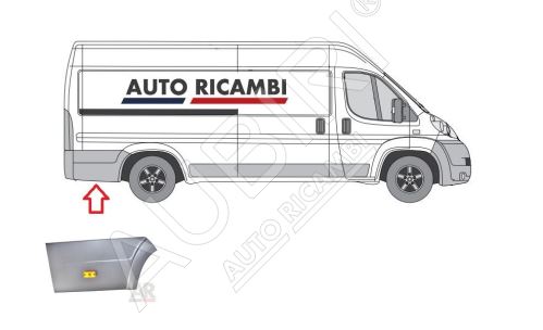 Rammschutzleiste Fiat Ducato ab 2006 rechts, hinter dem Hinterrad - zusätzliche Länge