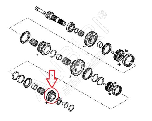 Getriebezahnrad 1. Gang Fiat Ducato ab 2021 2.2D - 13/54 Zähne