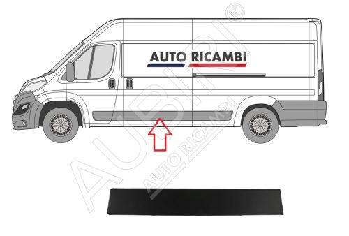 Rammschutzleiste Fiat Ducato ab 2014 links, mitten drin, Schwarz