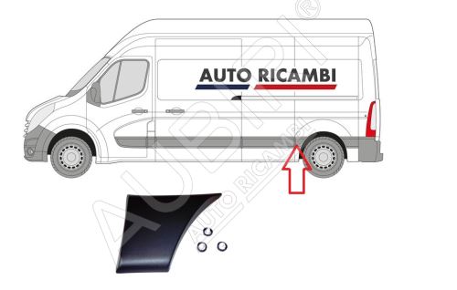 Rammschutzleiste Fiat Ducato ab 2014 links, vor dem Hinterrad