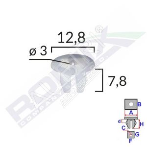 Kunststoffclip Fiat Ducato 250 25St