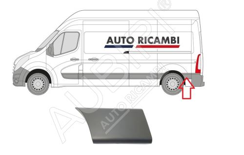 Rammschutzleiste Renault Master ab 2010 links, hinter dem Hinterrad