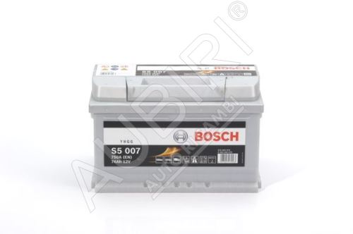 Autobatterie 12V 74Ah/750A Ford Transit ab 2000, Custom, Connect, Courier 278x175x175 mm