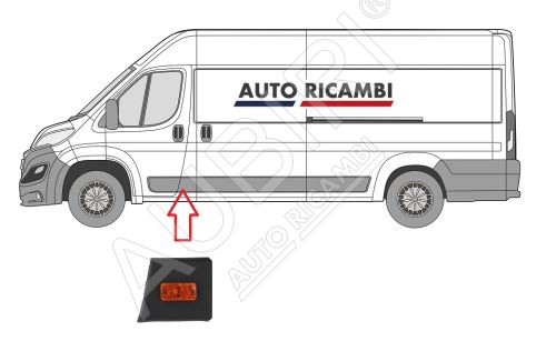 Rammschutzleiste Fiat Ducato ab 2014 links, hinter der Haustür, B-Säule