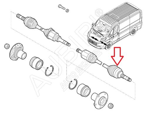 Antriebswelle Fiat Ducato 2018-2021 2.3D links, Automatikgetriebe